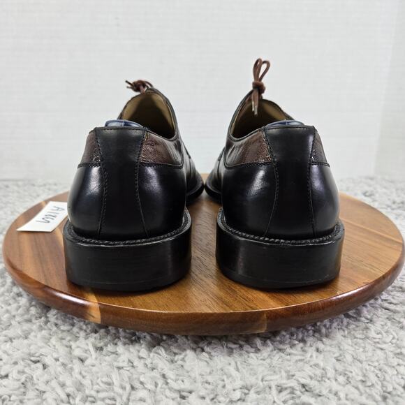 Julio Blanco Mens 10.5M Genuine Lizard Moc Square Toe Two Tone Oxford Dress Shoe main image 6